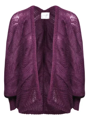 Purple Mohair Kimono Cardigan