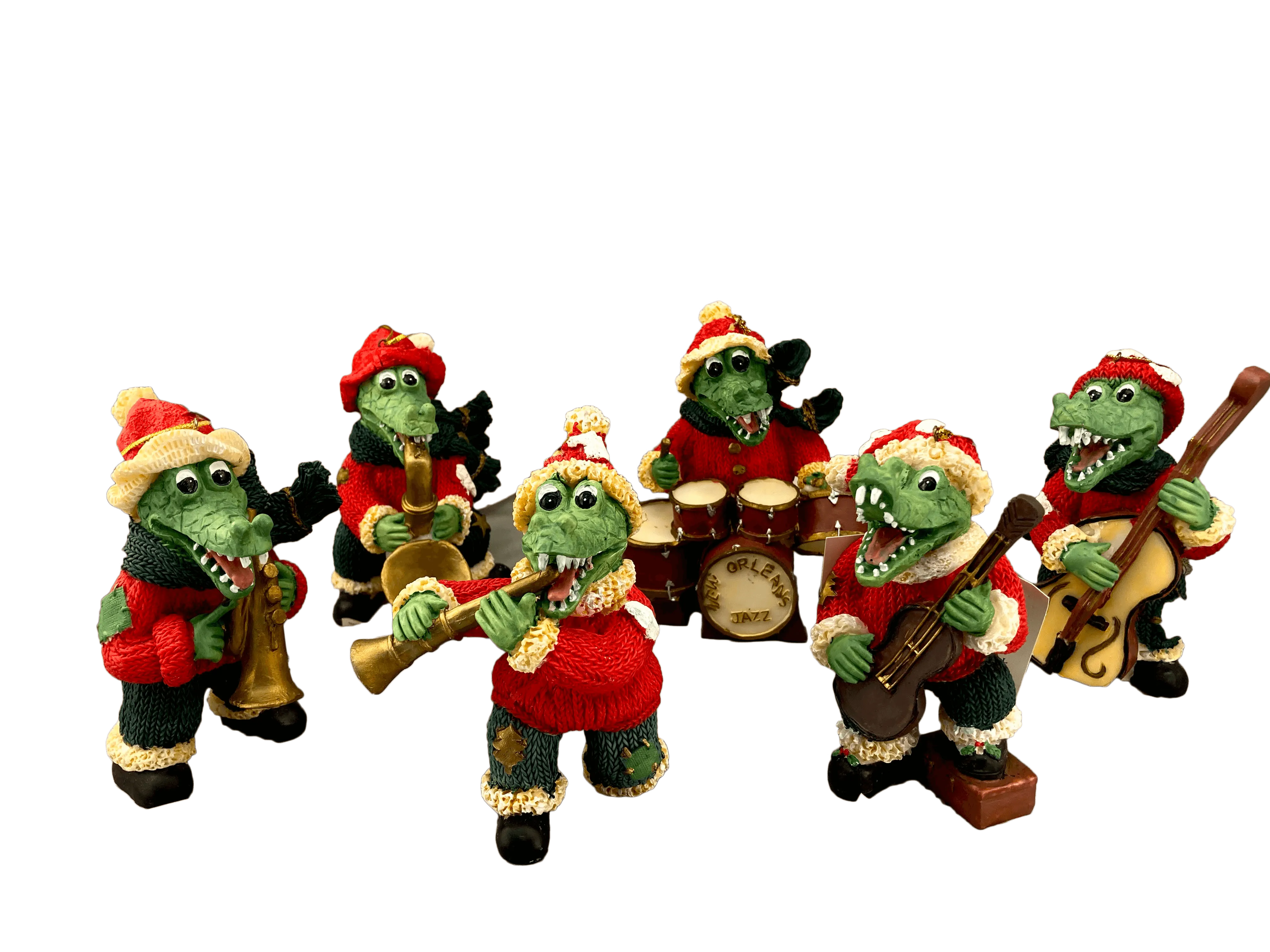 "The Alligators" Christmas Band Ornaments - Collect all 6! Hand-Painted!