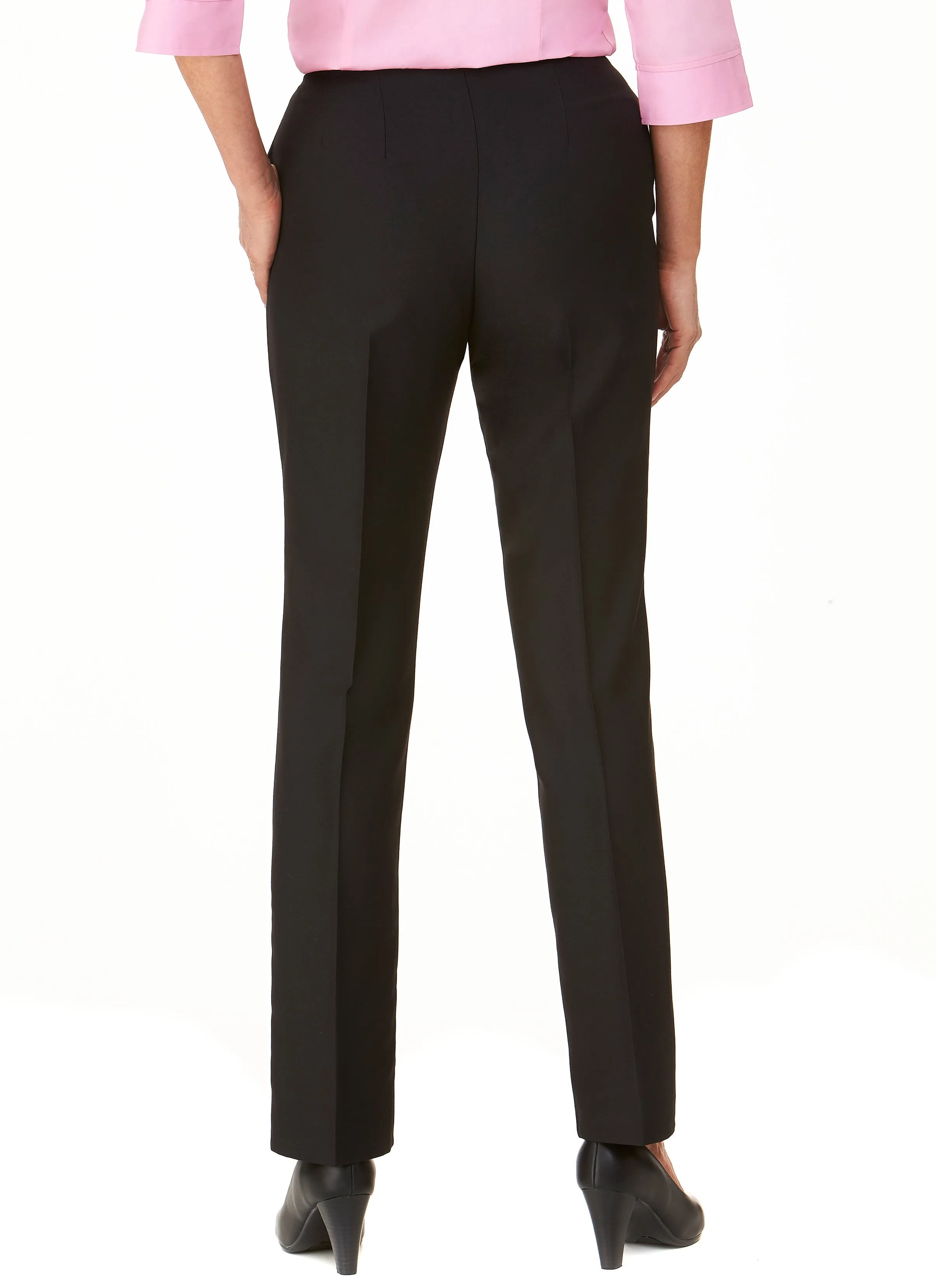 ROBINVALE FLAT FRONT PANT - BLACK