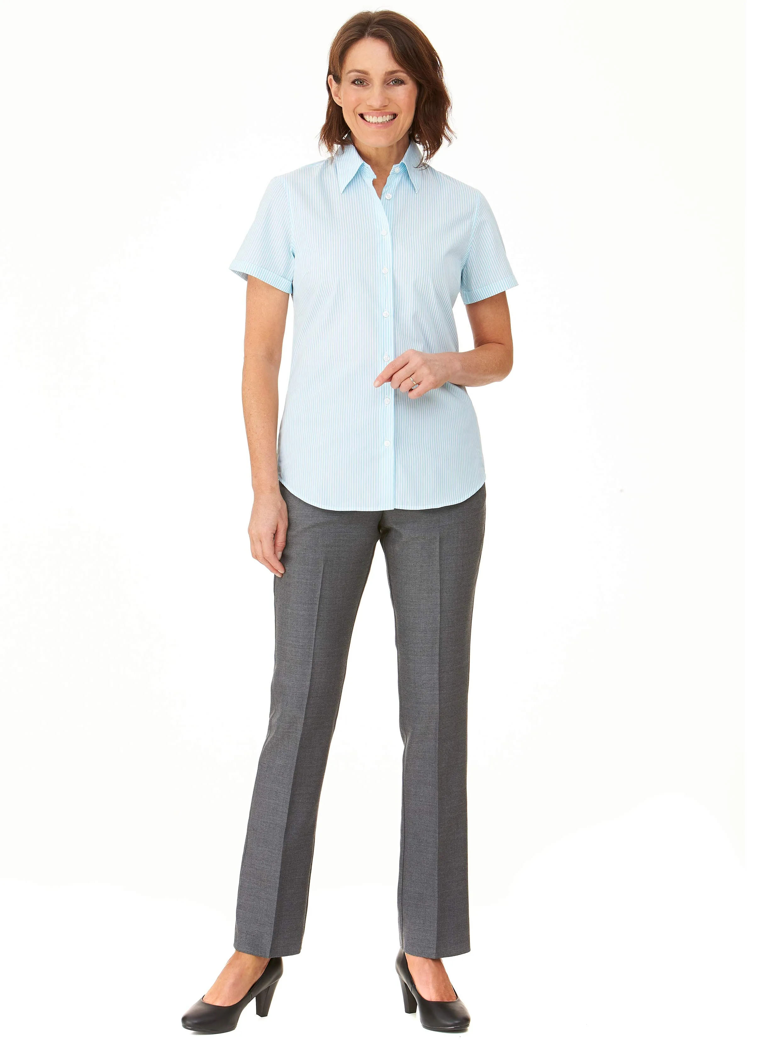 ROBINVALE FLAT FRONT PANT - GREY