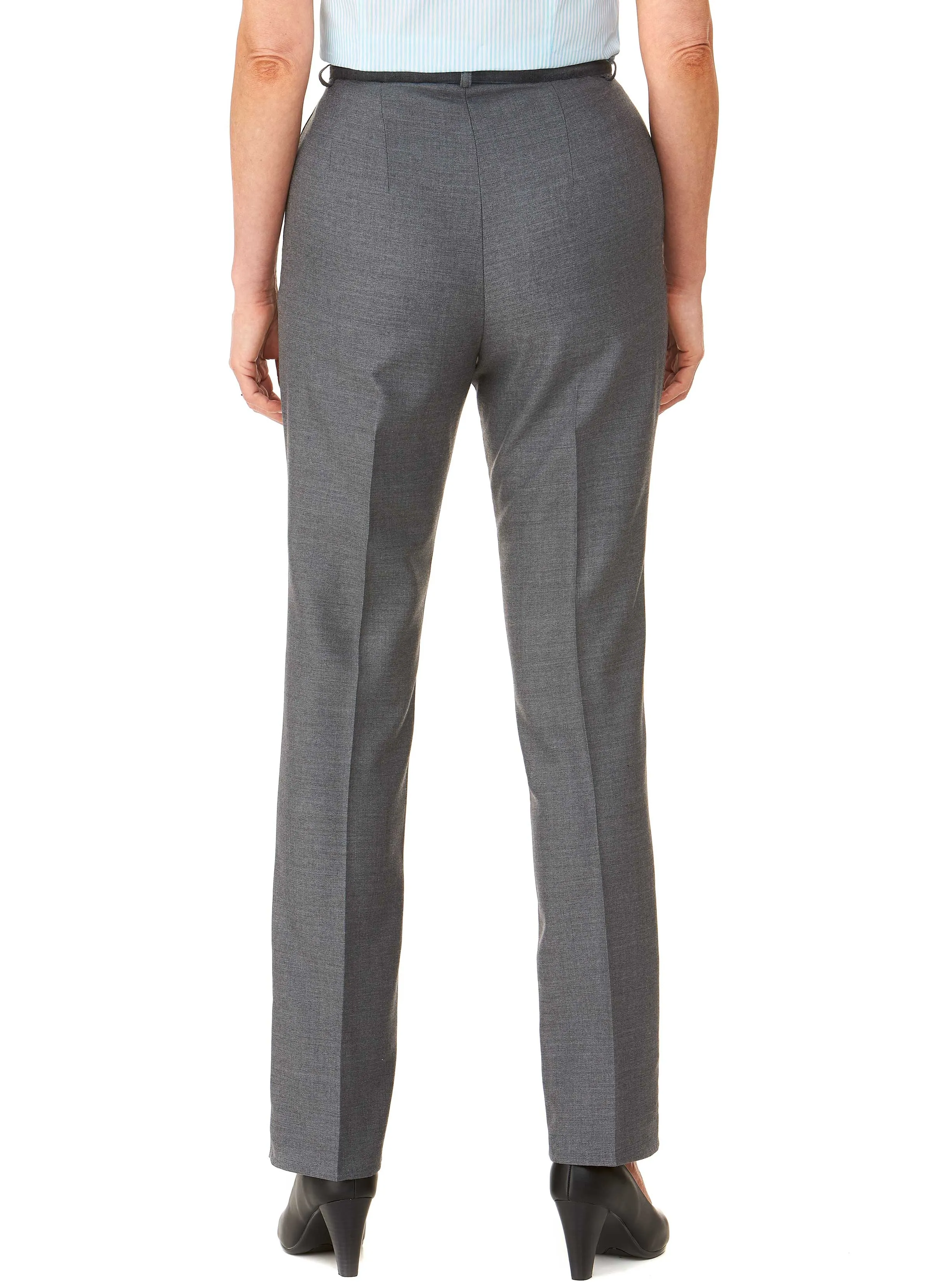 ROBINVALE FLAT FRONT PANT - GREY