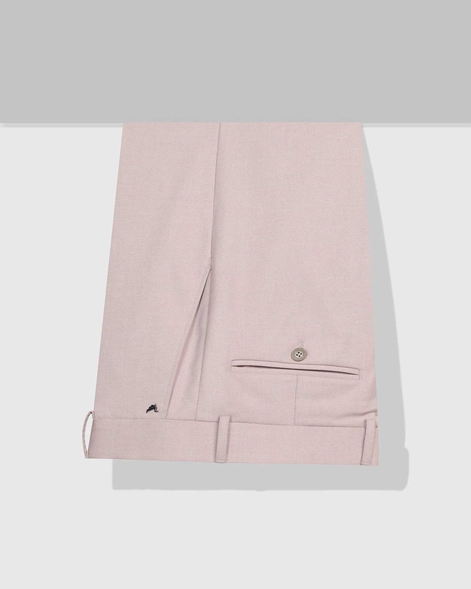 Super Slim Phoenix Formal Dusty Pink Solid Trouser - Hurricane