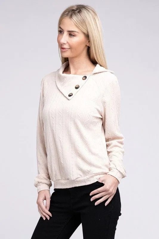 Textured collar Tee * Online Only*