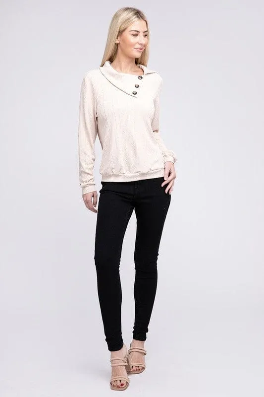 Textured collar Tee * Online Only*