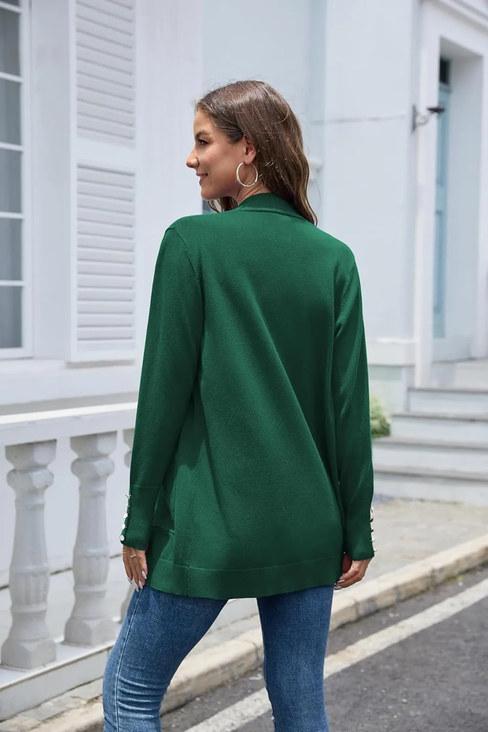 VIISHOW Women Cardigan Sweater Lightweight Open Front Long Sleeve Soft Fine Knit Casual Trendy Kimono Cardigans with Pockets