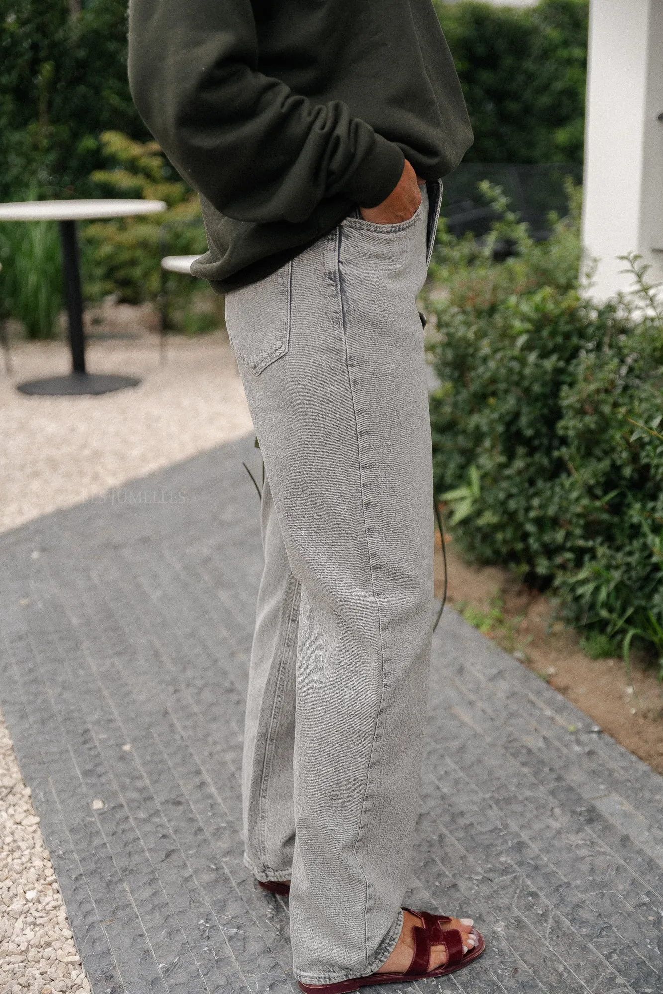ViKelly JAF HW straight jeans light grey denim wash