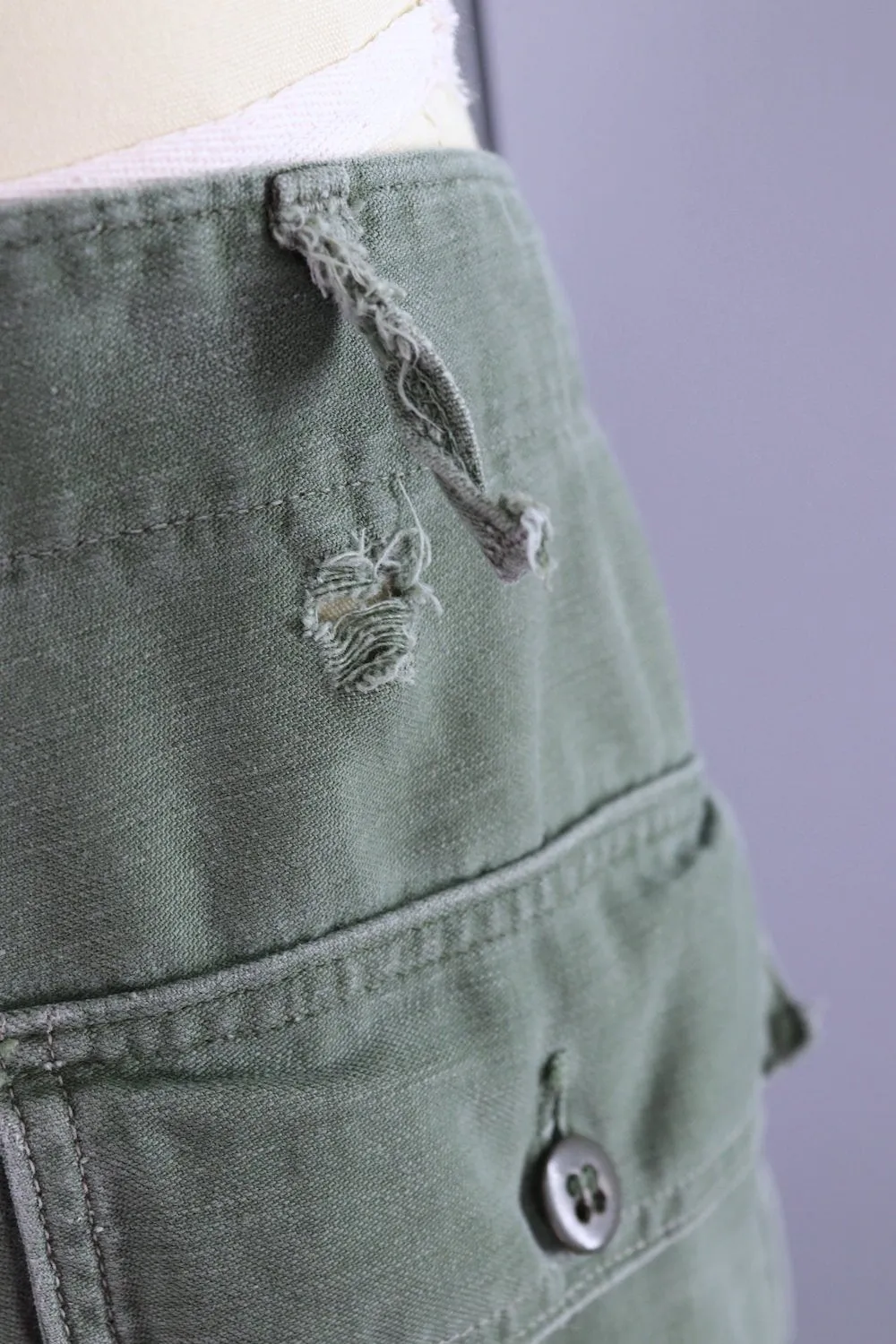 Vintage 1950s-1960s US Army Pants / OG-107 Olive Drab