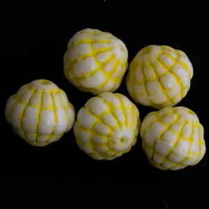 Vintage Austrian Molded "Beehives". 12mm. Pkg of 5. b11-YO-0326-2(e)