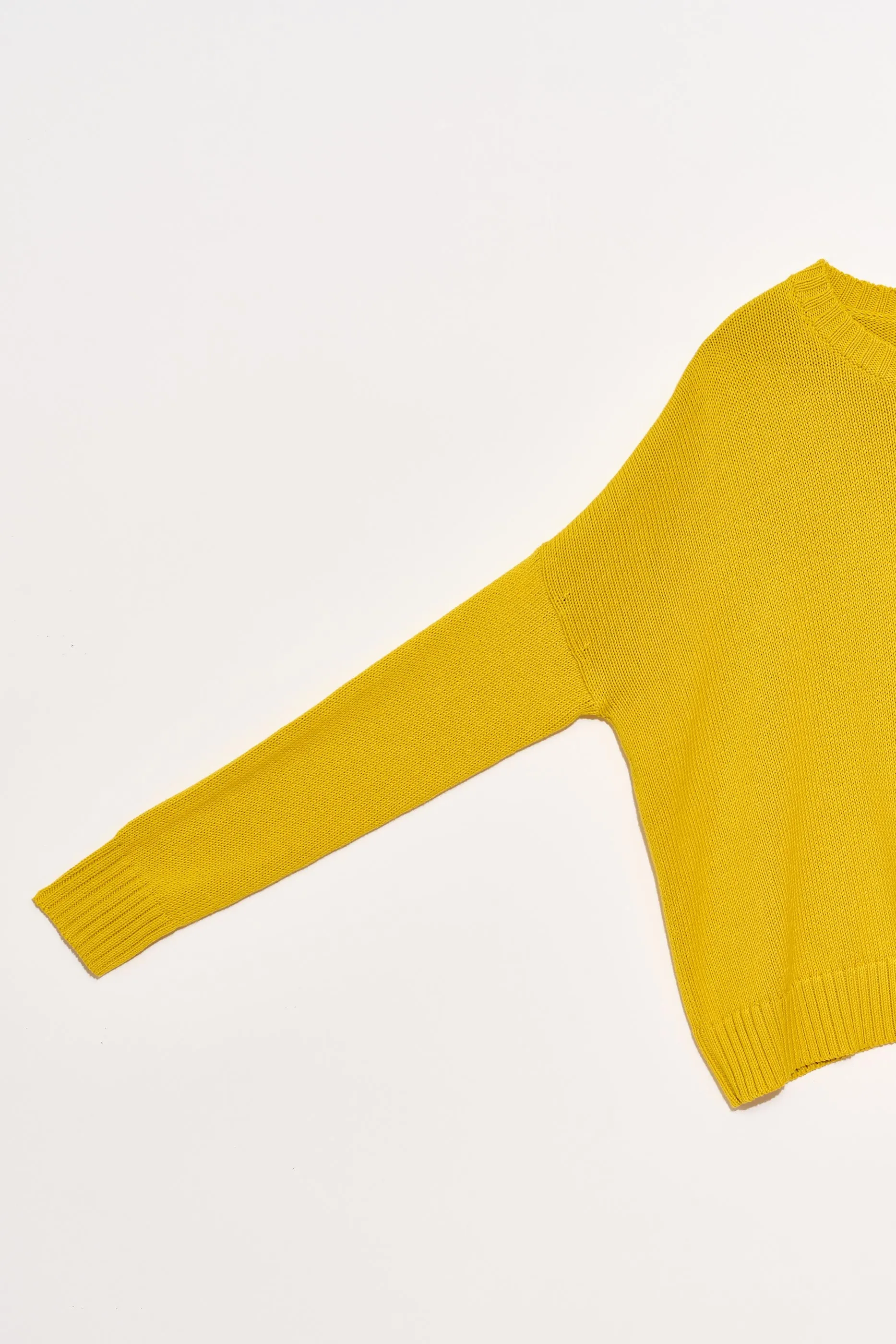 Wide Cotton Pullover in Daffodil