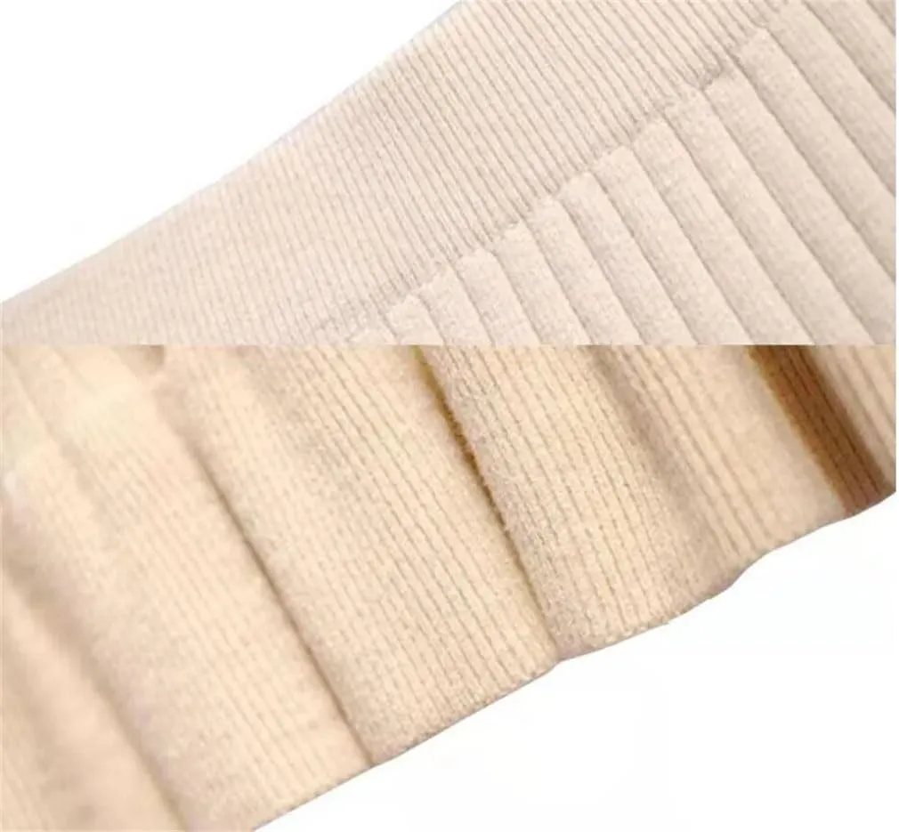 Women Knitted High Waist Pleated Skirts Solid Elastic Waist Ribbed Knitting Skirt
