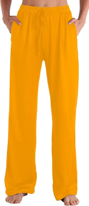 Womens Comfy Lounge Pants Loose Yoga Pant Drawstring Soft Pajama Pants with Pockets Regular and Plus Size