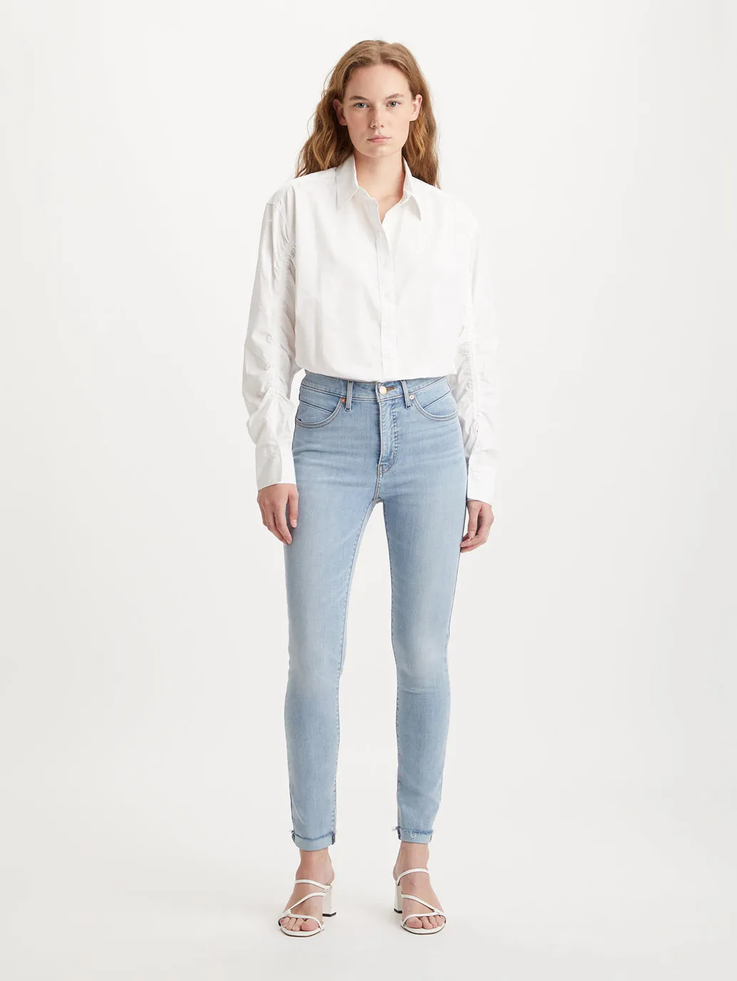Women's Light Blue Skinny Fit Mid Rise Jeans