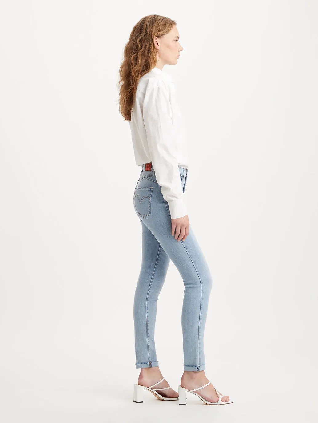 Women's Light Blue Skinny Fit Mid Rise Jeans