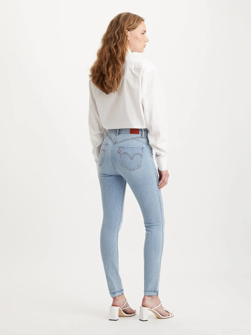 Women's Light Blue Skinny Fit Mid Rise Jeans