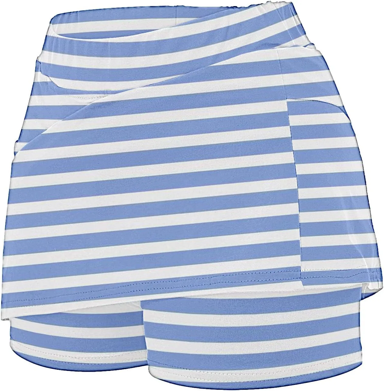 Womens Striped Skirt Shorts Stretchy High Waisted Home Relaxing Lounge Homewears Fitness Workout Yoga Casual Leggings