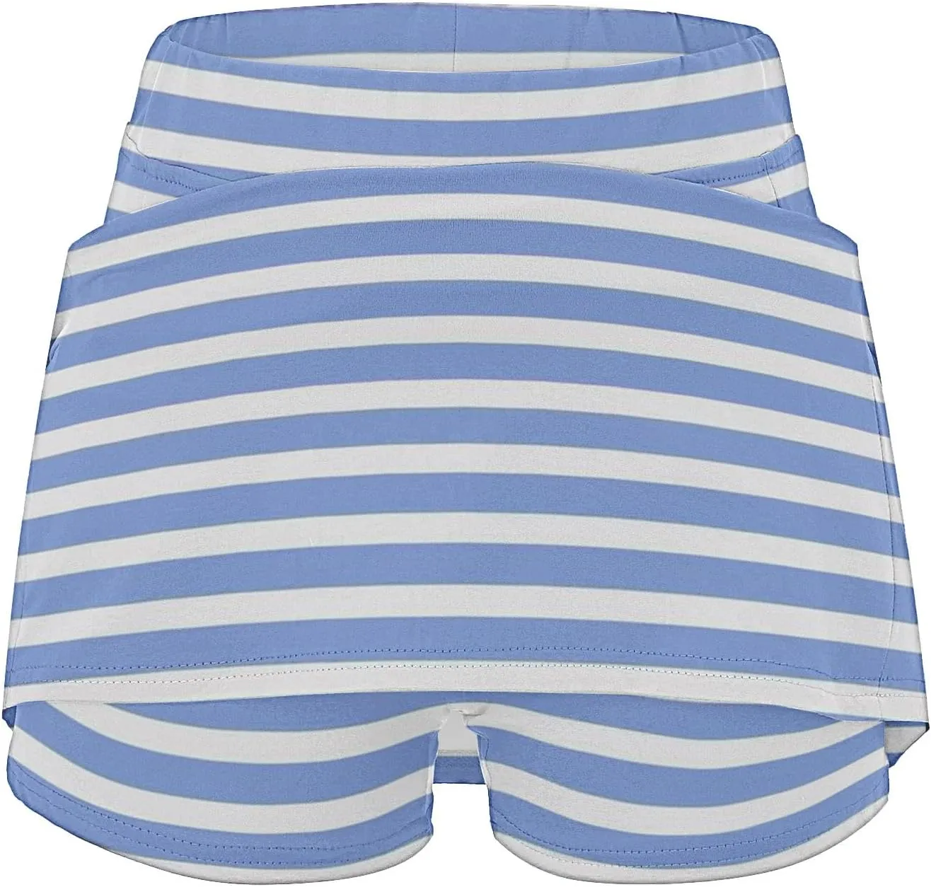 Womens Striped Skirt Shorts Stretchy High Waisted Home Relaxing Lounge Homewears Fitness Workout Yoga Casual Leggings