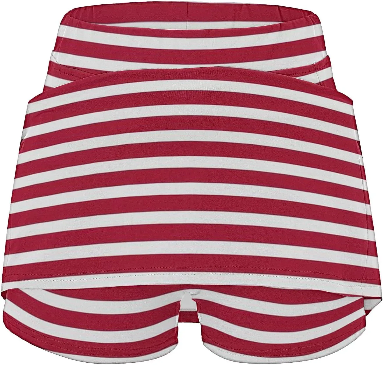 Womens Striped Skirt Shorts Stretchy High Waisted Home Relaxing Lounge Homewears Fitness Workout Yoga Casual Leggings