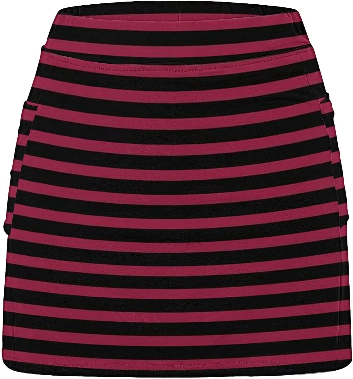 Womens Striped Skirt Shorts Stretchy High Waisted Home Relaxing Lounge Homewears Fitness Workout Yoga Casual Leggings