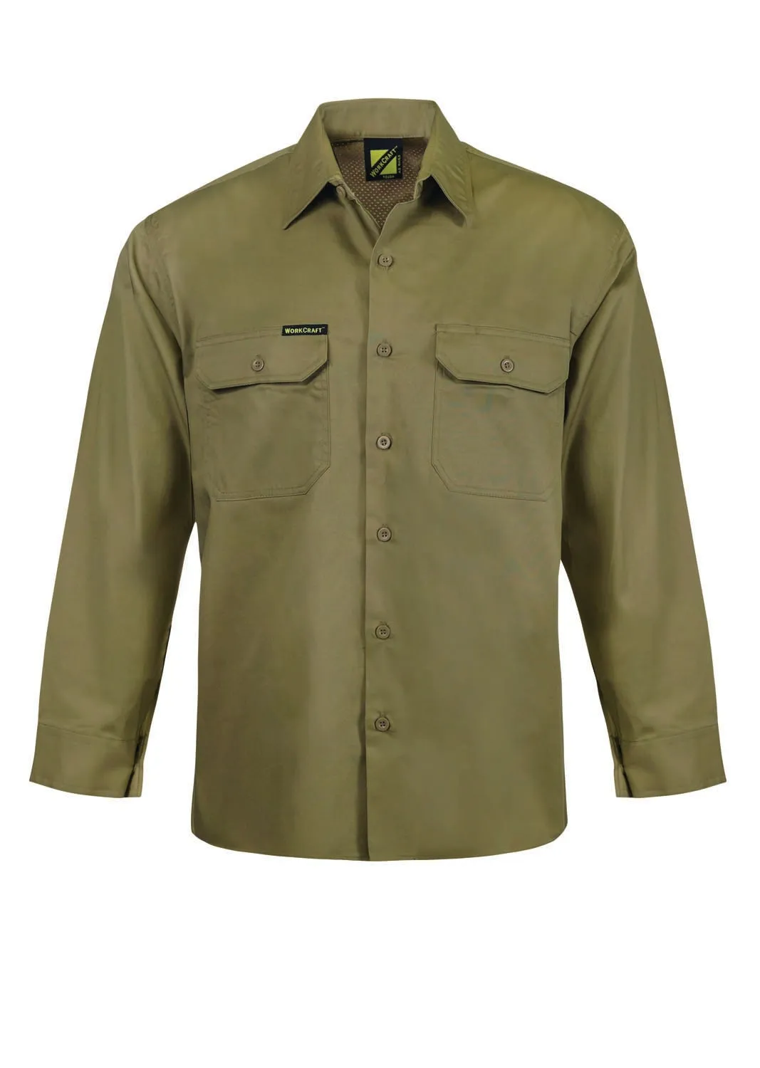 WS4011 LIGHTWEIGHT LONG SLEEVE VENTED COTTON DRILL SHIRT