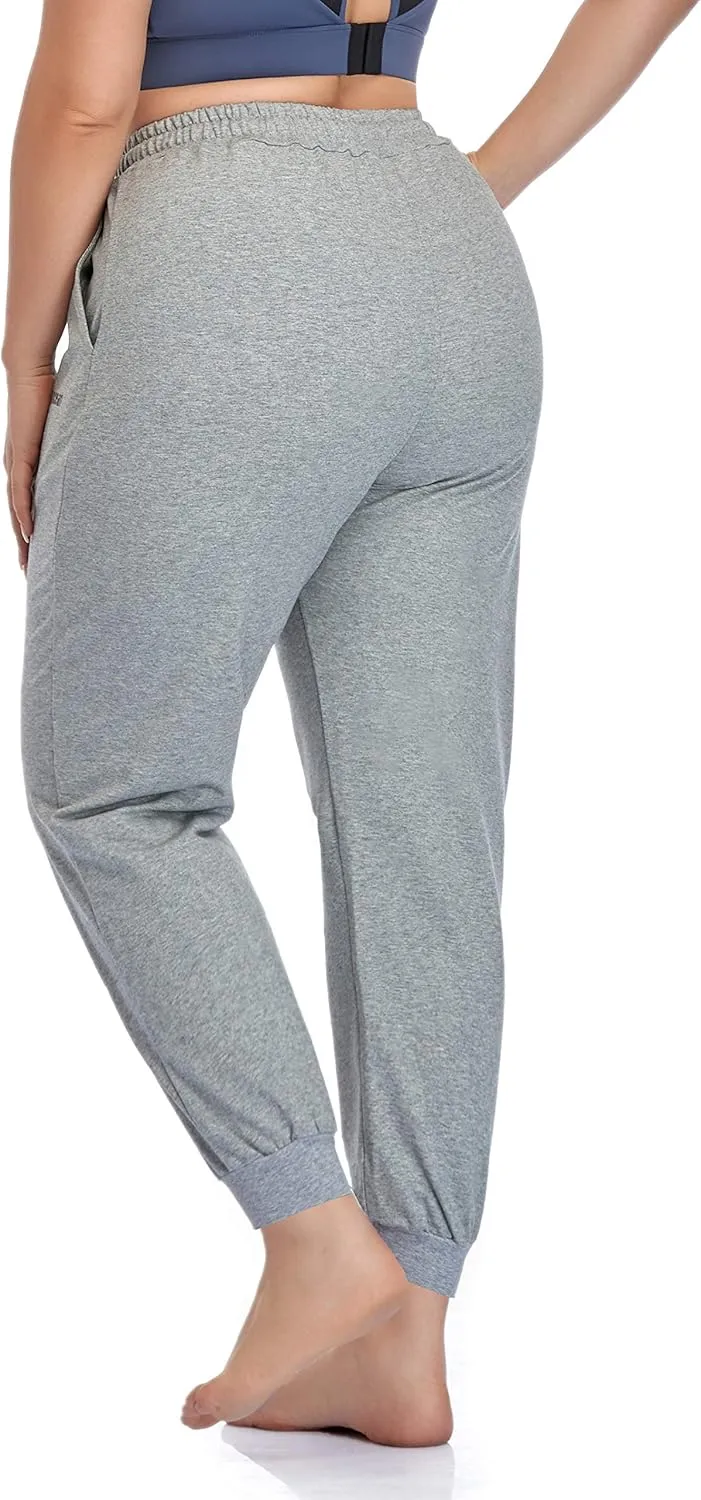 ZERDOCEAN Women's Plus Size Joggers Pants Active Sweatpants Tapered Workout Yoga Lounge Pants with Pockets